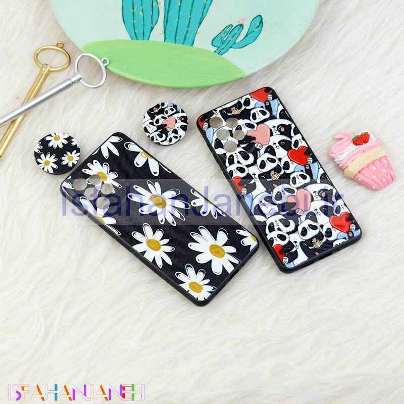 اصفهان جانبی-قاب فانتزی طرحدار دخترانه محافظ لنزدار + پاپ سوکت Samsung Galaxy A73 سری R