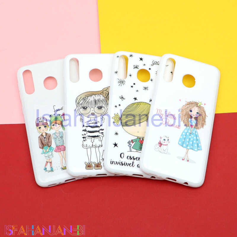 اصفهان جانبی-قاب فانتزی سفید طرح دختر سامسونگ M30