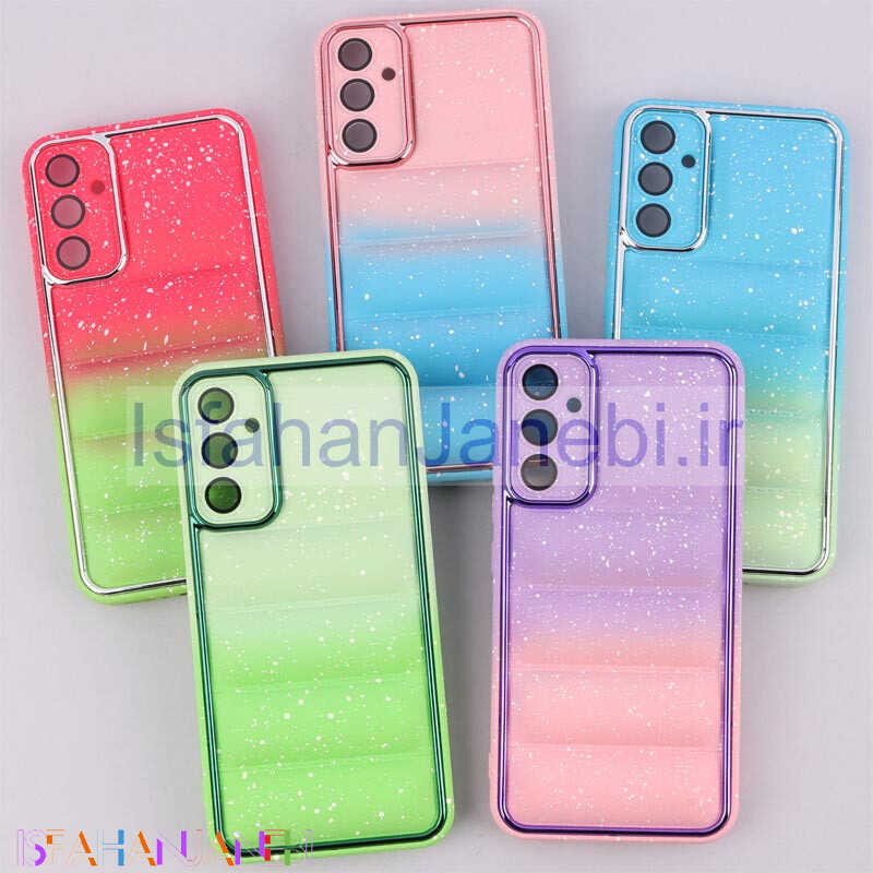 اصفهان جانبی-قاب پافر رینگی طرح برف محافظ لنزدار Samsung Galaxy A34