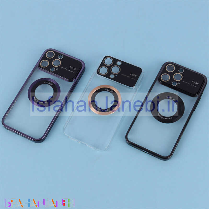 اصفهان جانبی-قاب PC مگ سیف Q Series آیفون iPhone 14 Pro Max محافظ لنزدار