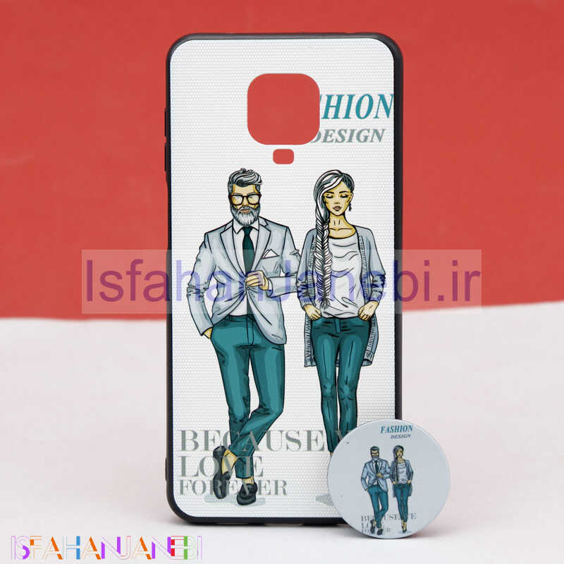 اصفهان جانبی-قاب طرحدار + پاپ سوکت Xiaomi Redmi Note 9 Pro کد6 سری B