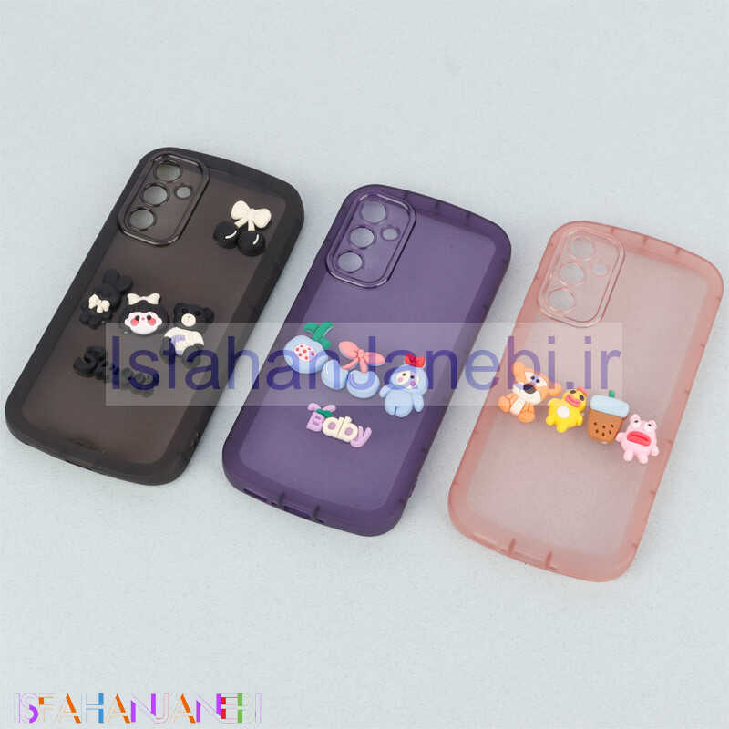 اصفهان جانبی-قاب متال ژله ای عروسک برجسته محافظ لنزدار Samsung Galaxy A34