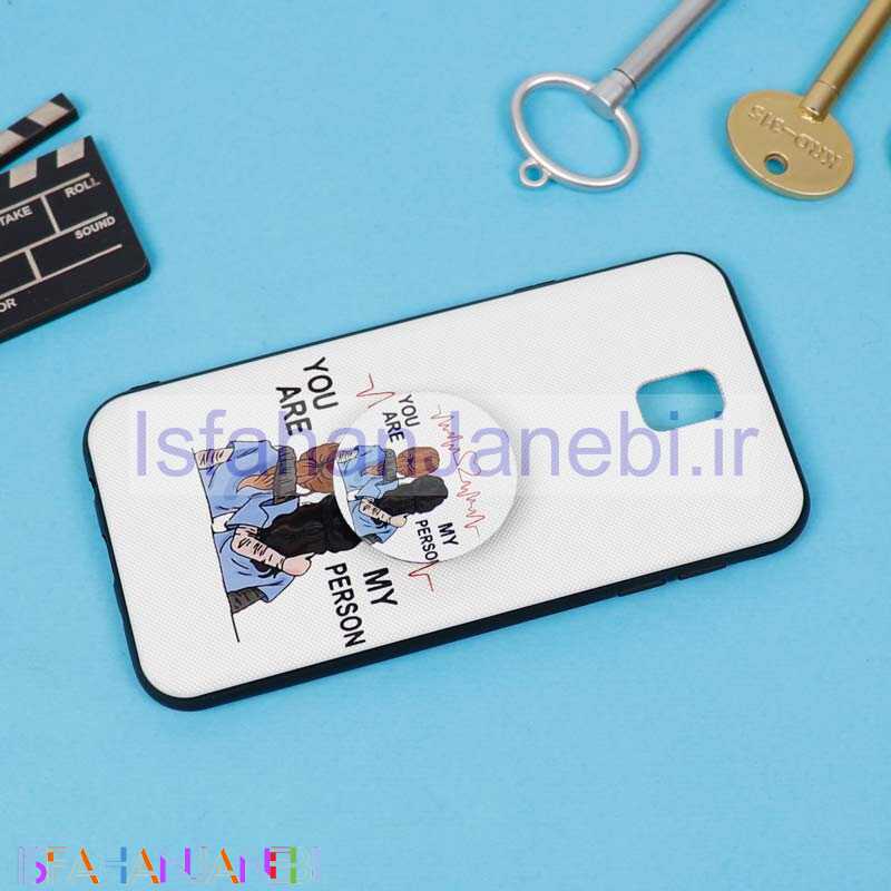 اصفهان جانبی-قاب فانتزی برجسته + پاپ سوکت طرح Friends سامسونگ J7 Pro سری D