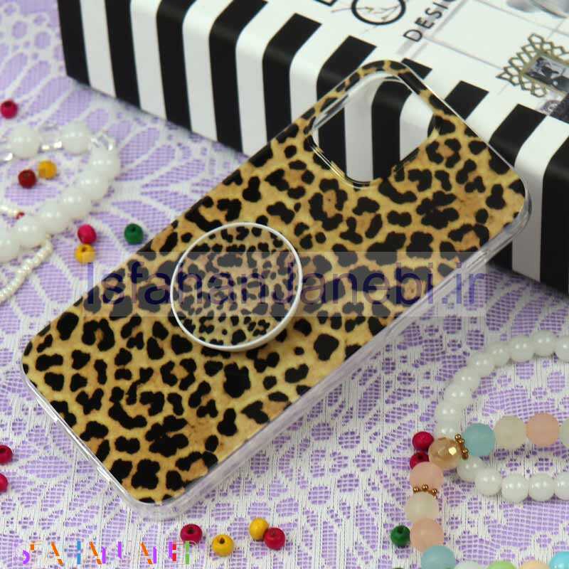 اصفهان جانبی-قاب سوپر IMD دور شفاف پاپ سوکت دار iPhone 12 / 12 Pro پلنگی