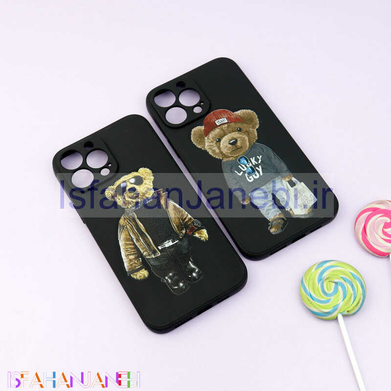 اصفهان جانبی-قاب سیلیکونی طرحدار مات محافظ لنزدار iPhone 13 Pro Max