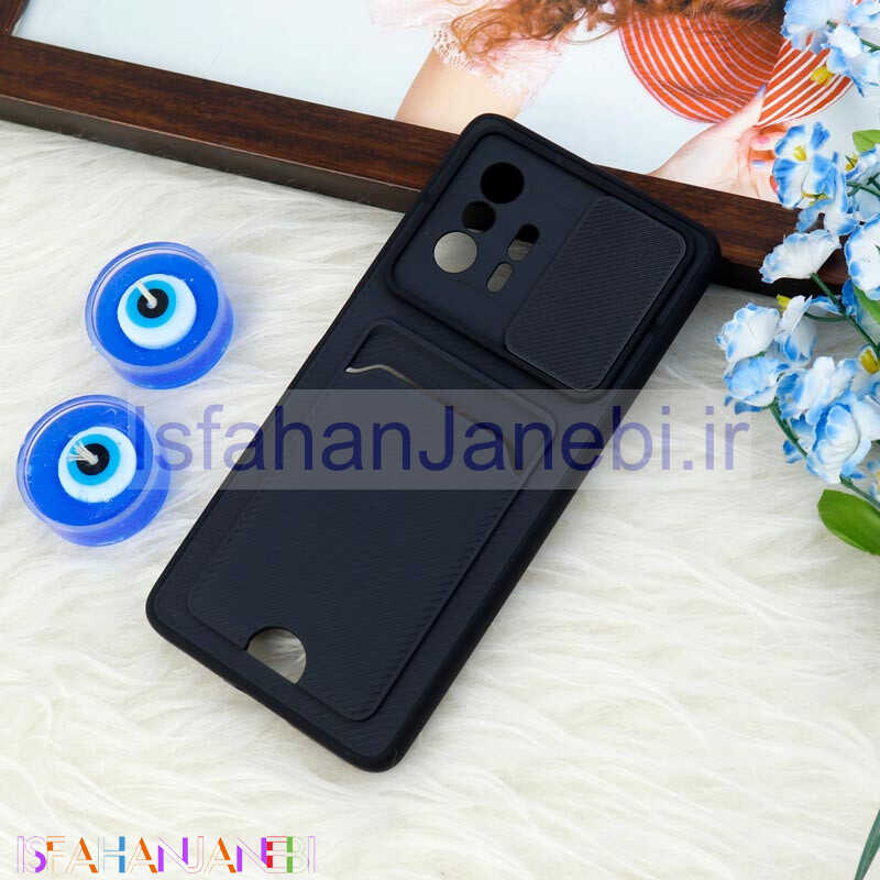 اصفهان جانبی-قاب ضد ضربه جاکارتی دار محافظ لنز کشویی کلاسیک Xiaomi 11T / 11T Pro