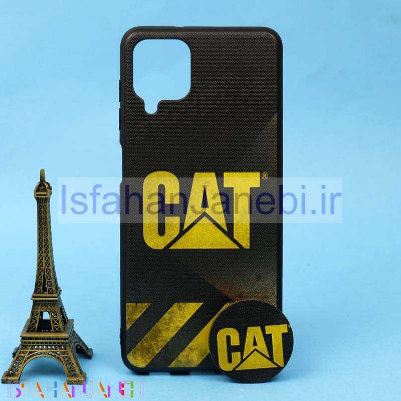 اصفهان جانبی-قاب فانتزی برجسته + پاپ سوکت طرح CAT سامسونگ A12 سری D