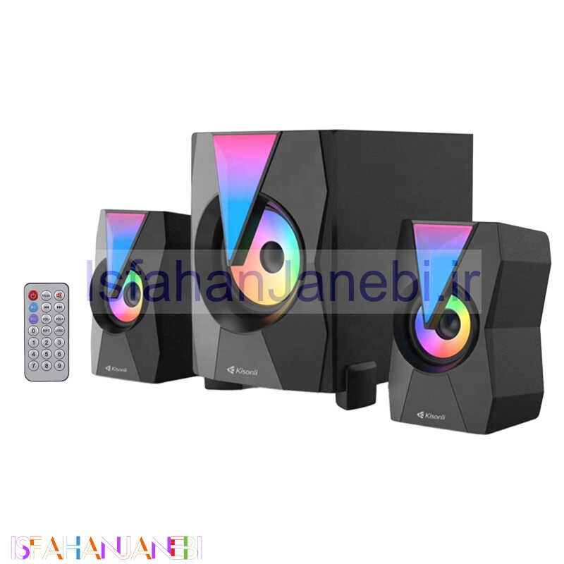 اصفهان جانبی-اسپیکر بلوتوثی رم و فلش خور Kisonli TM-4000U + ریموت کنترل