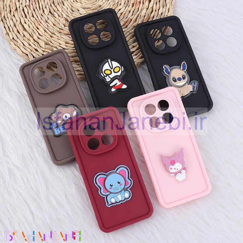 اصفهان جانبی-قاب سولید چراغ دار شیائومی Redmi Note 14 Pro Plus 5G عروسکی برجسته محافظ لنزدار