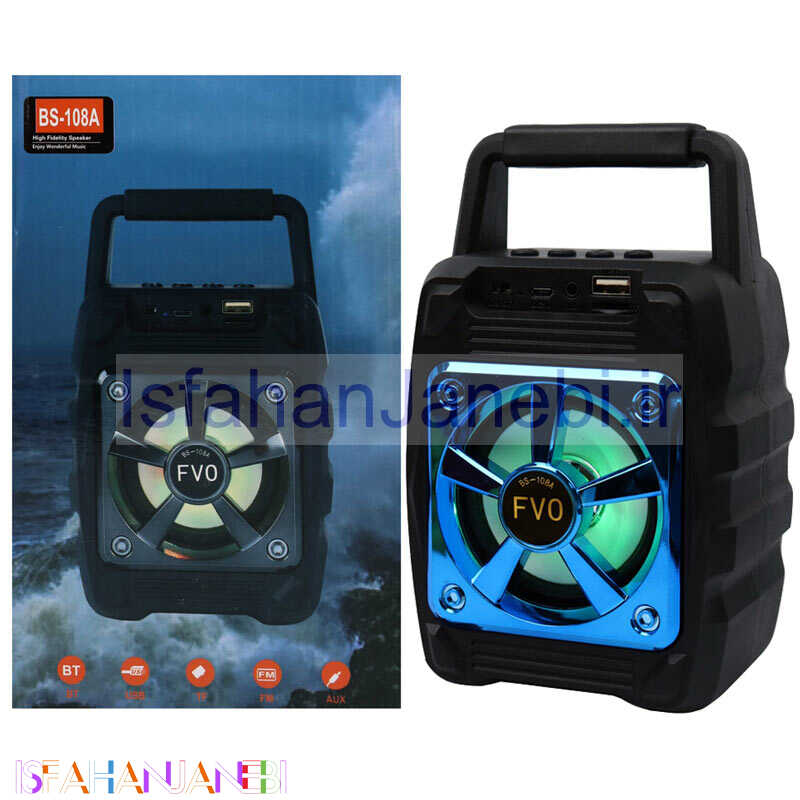 اصفهان جانبی-اسپیکر بلوتوثی رم و فلش خور FVO BS-108A