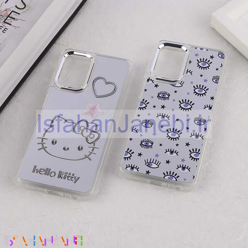 اصفهان جانبی-قاب آینه ای سامسونگ Galaxy A22 4G / M22 / M32 4G طرح دار دور محافظ متال