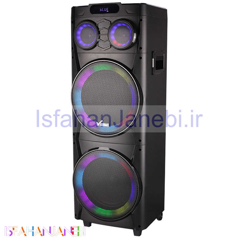 اصفهان جانبی-اسپیکر چمدانی بلوتوثی رم و فلش خور Vanmaax MAX-1045 + میکروفون و ریموت کنترل