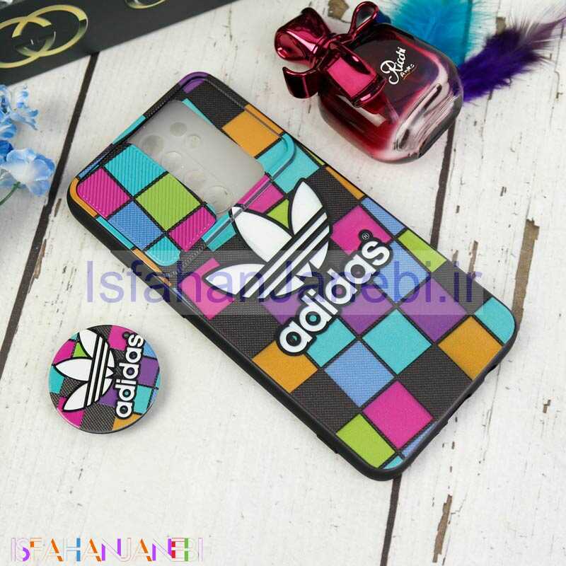 اصفهان جانبی-قاب طرحدار محافظ لنزدار کشویی + پاپ سوکت طرح Adidas شیائومی Redmi Note 8 Pro سری C