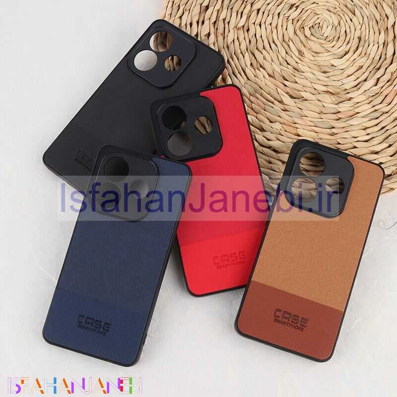 اصفهان جانبی-قاب چرمی Smart Phone شیائومی Redmi Note 14 5G پارچه ای محافظ لنزدار