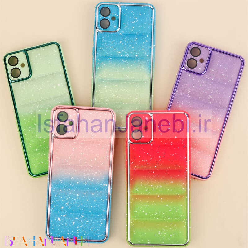 اصفهان جانبی-قاب پافر رینگی طرح برف محافظ لنزدار Samsung Galaxy A05