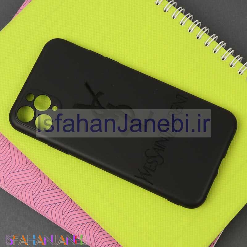 اصفهان جانبی-قاب طرحدار محافظ لنزدار مشکی YSL آیفون iPhone 11 Pro Max