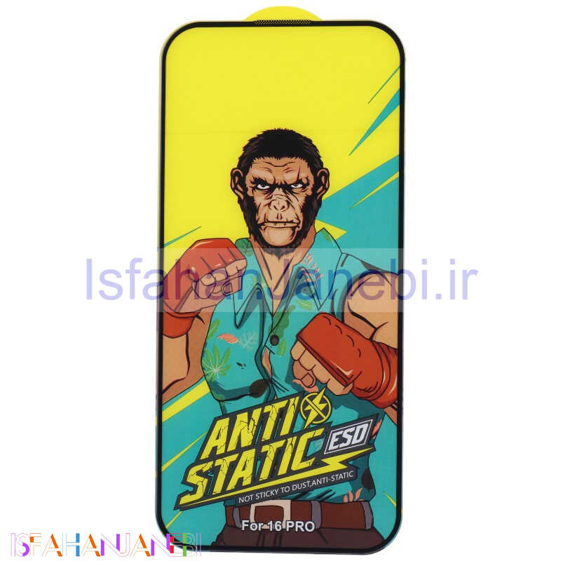 اصفهان جانبی-گلس آنتی استاتیک Monkey آیفون iPhone 16 Pro