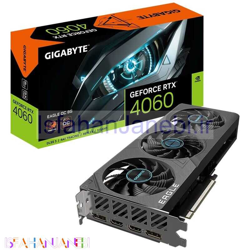اصفهان جانبی-کارت گرافیک Gigabyte GeForce RTX 4060 EAGLE OC 8GB GDDR6 128Bit