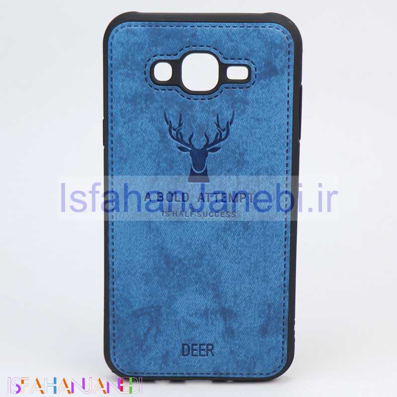 اصفهان جانبی-قاب چرمی طرح گوزن Samsung J7 آبی