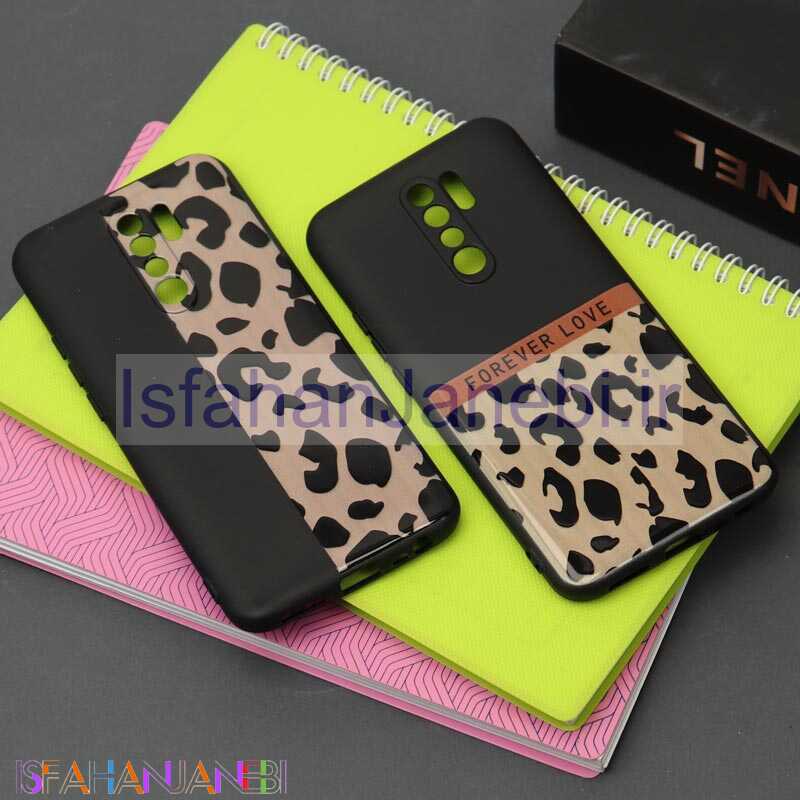 اصفهان جانبی-قاب طرحدار محافظ لنزدار مشکی پلنگی شیائومی Redmi 9