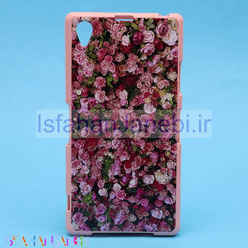 اصفهان جانبی-قاب فانتزی برجسته صورتی طرح گل Sony Xperia Z1