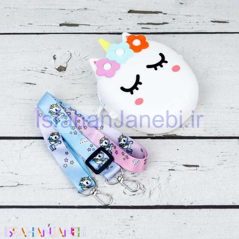 اصفهان جانبی-کیف هندزفری سیلیکونی طرح تک شاخ سفید