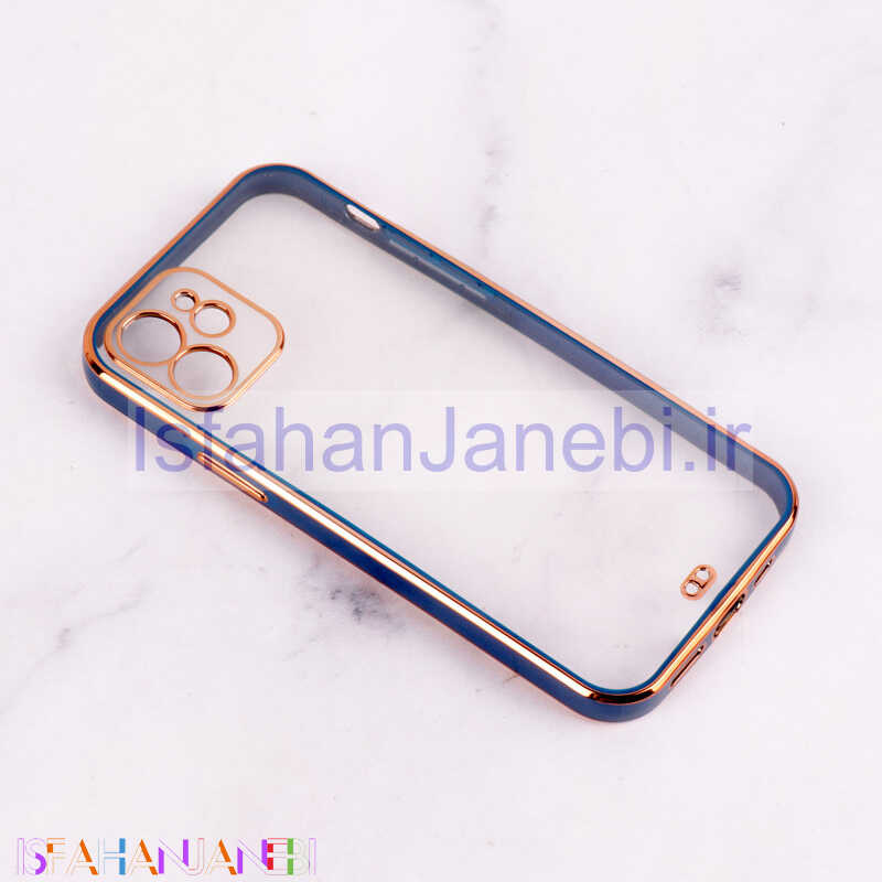 اصفهان جانبی-قاب Chrome دور طلایی محافظ لنزدار iPhone 12