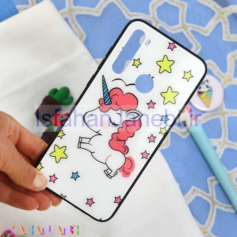 اصفهان جانبی-قاب پشت گلسی طرح یونیکورن Xiaomi Redmi Note 8