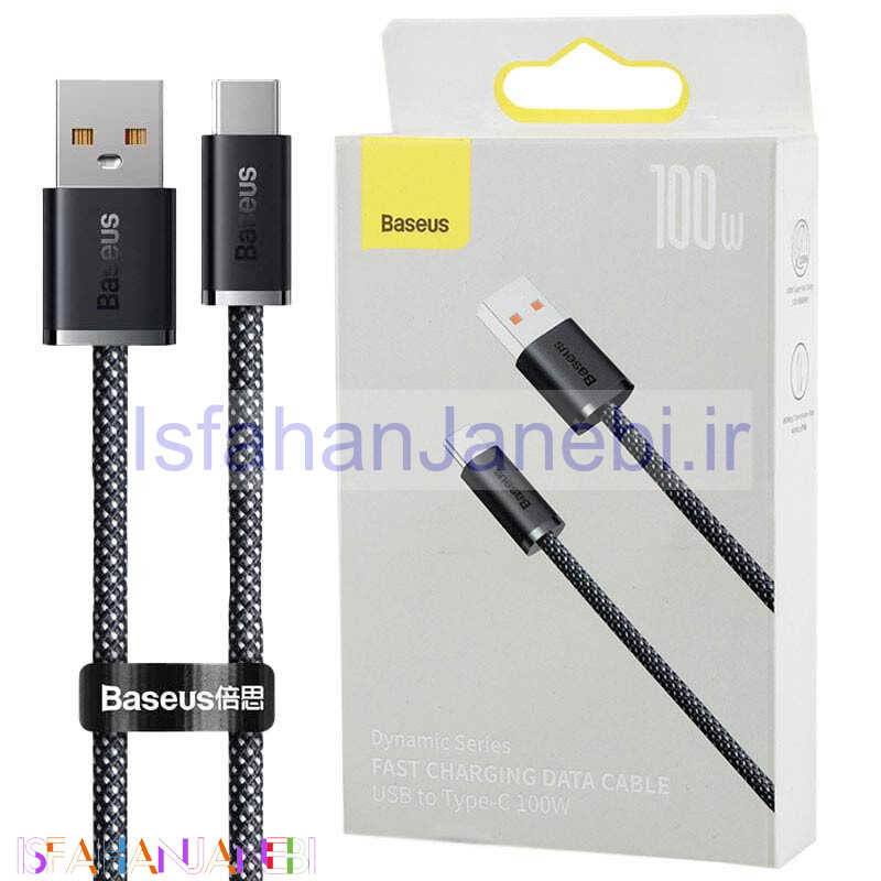 اصفهان جانبی-کابل تایپ سی فست شارژ Baseus Dynamic Series CALD0007 5A 100W 2m