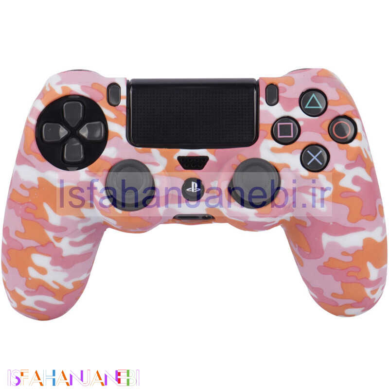 اصفهان جانبی-روکش دسته بازی PS4 طرح چریکی صورتی سفید نارنجی