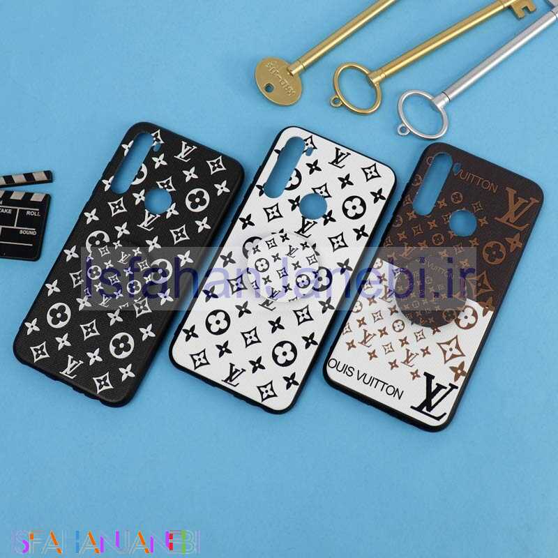 اصفهان جانبی-قاب فانتزی برجسته + پاپ سوکت طرح LV شیائومی Redmi Note 8 سری D