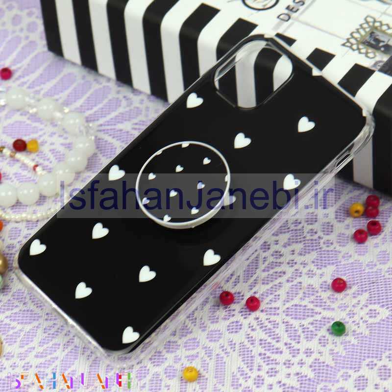 اصفهان جانبی-قاب سوپر IMD دور شفاف پاپ سوکت دار iPhone 11 قلبی