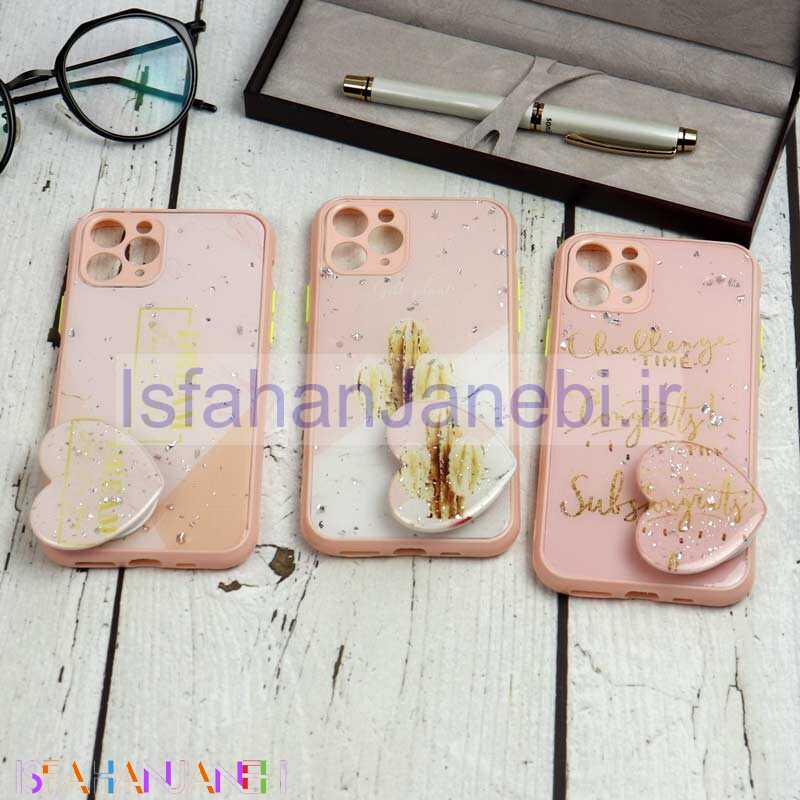 اصفهان جانبی-قاب محافظ لنزدار پاپ سوکت دار صورتی iPhone 11 Pro