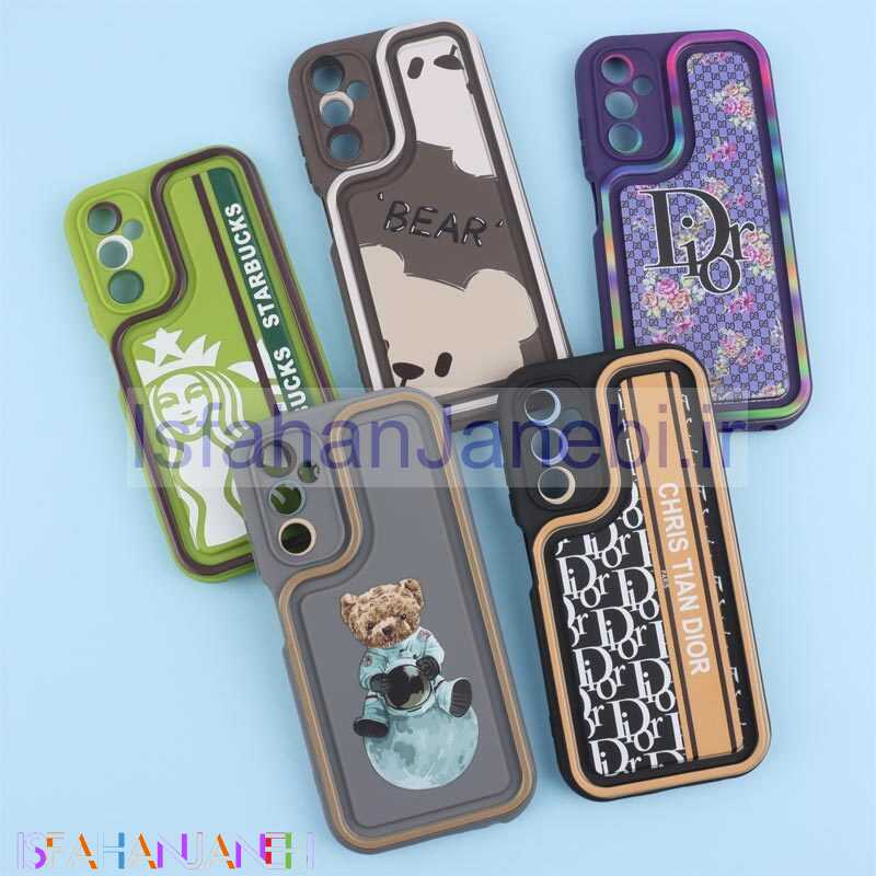 اصفهان جانبی-قاب سولید طرح دار دو رنگ محافظ لنزدار Samsung Galaxy A05s