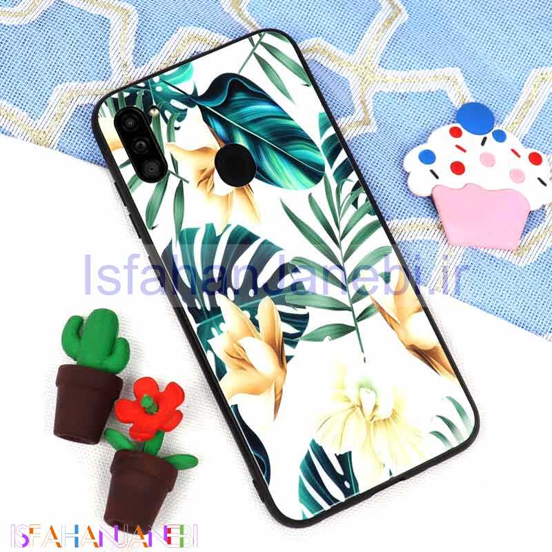 اصفهان جانبی-قاب پشت گلسی طرح برگ Samsung A11