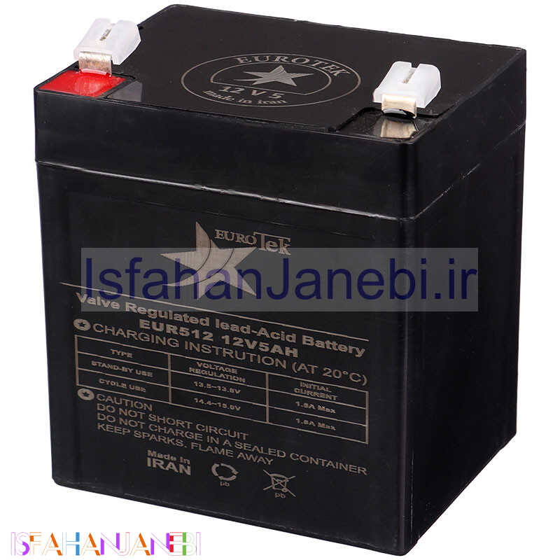 اصفهان جانبی-باتری 12 ولت Eurotek EUR512 5000mAh