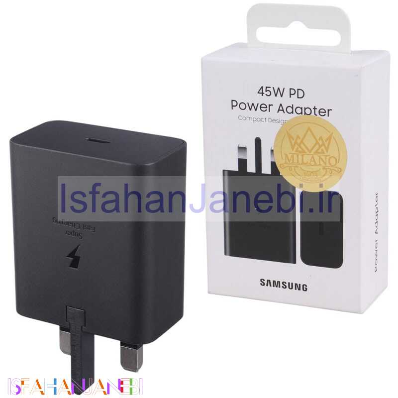 اصفهان جانبی-شارژر دیواری 45 وات سامسونگ EP-T4510 PD 3A اورجینال کد 2