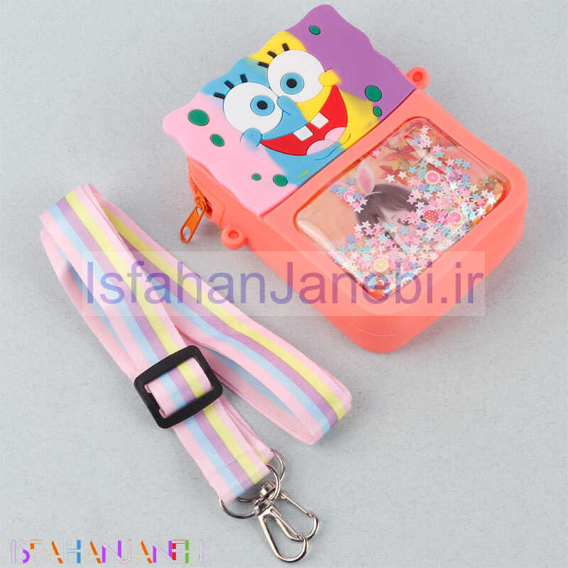 اصفهان جانبی-کیف فانتزی سیلیکونی باب اسفنجی + بند آویز