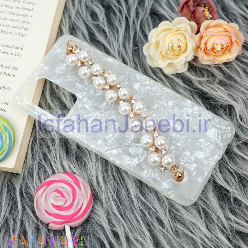 اصفهان جانبی-قاب ماربل هولدر دستی مرواریدی Samsung Galaxy A32 4G