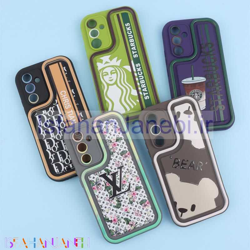 اصفهان جانبی-قاب سولید طرح دار دو رنگ محافظ لنزدار Samsung Galaxy A54