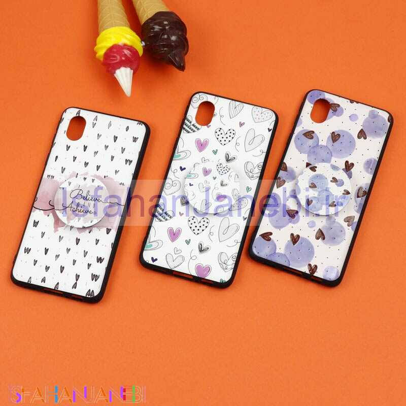 اصفهان جانبی-قاب فانتزی برجسته + پاپ سوکت طرح قلب سامسونگ A01 Core سری D