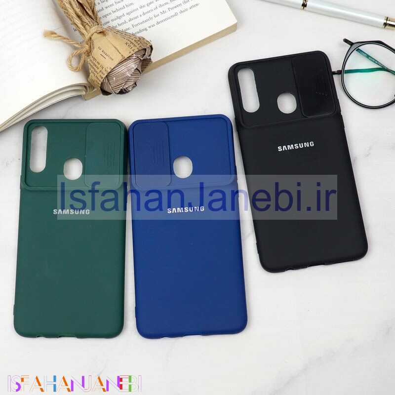 اصفهان جانبی-قاب سیلیکونی TPU محافظ لنزدار کشویی Samsung A20s دارک