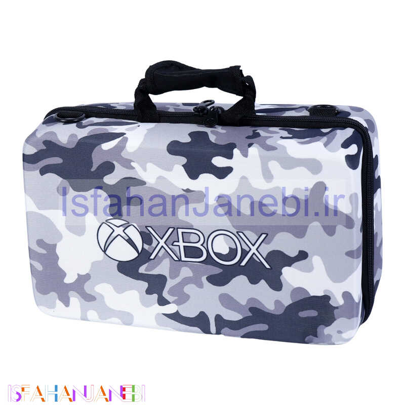 اصفهان جانبی-کیف کنسول بازی XBOX Series S طرح چریکی سفید مشکی