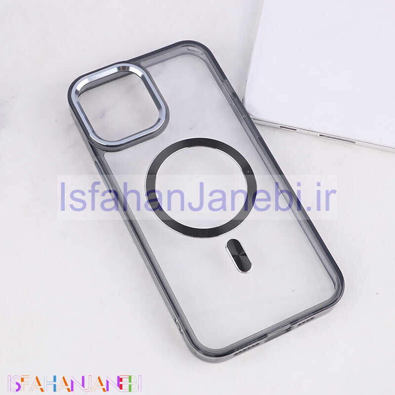 اصفهان جانبی-قاب ژله ای مگ سیف آیفون iPhone 12 Pro Max دور محافظ لنز متال
