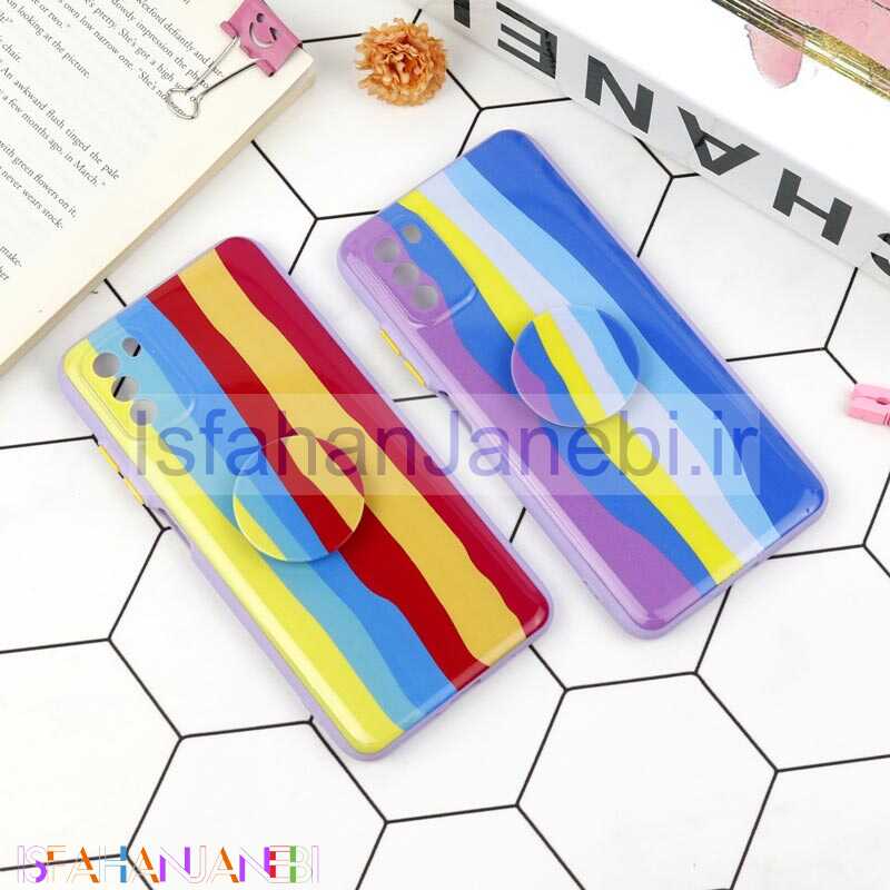 اصفهان جانبی-قاب محافظ لنزدار رنگین کمانی پاپ سوکت دار شیائومی Poco M3