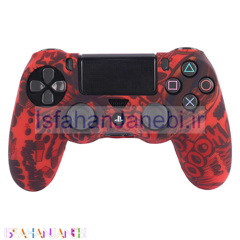 اصفهان جانبی-روکش دسته بازی PS4 طرح گرافیتی قرمز مشکی