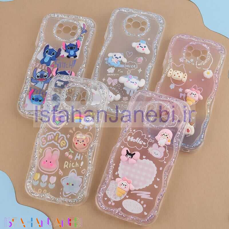 اصفهان جانبی-قاب شاینی شیائومی Poco X3 / X3 NFC / X3 Pro عروسکی محافظ لنزدار