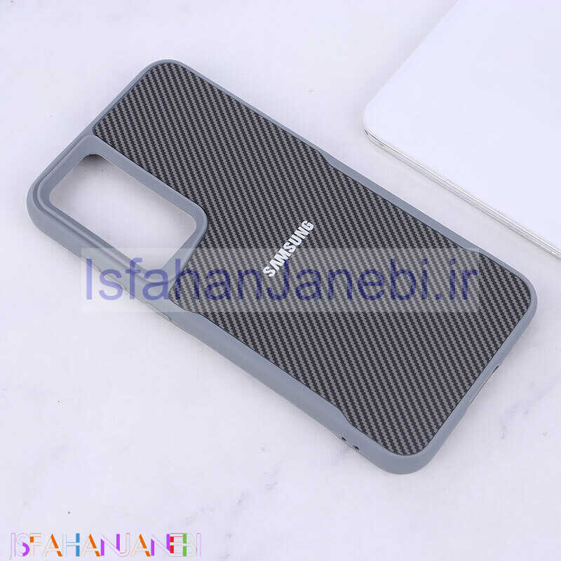 اصفهان جانبی-قاب سیلیکونی هاشور دار سامسونگ Galaxy A55 لوگو متال