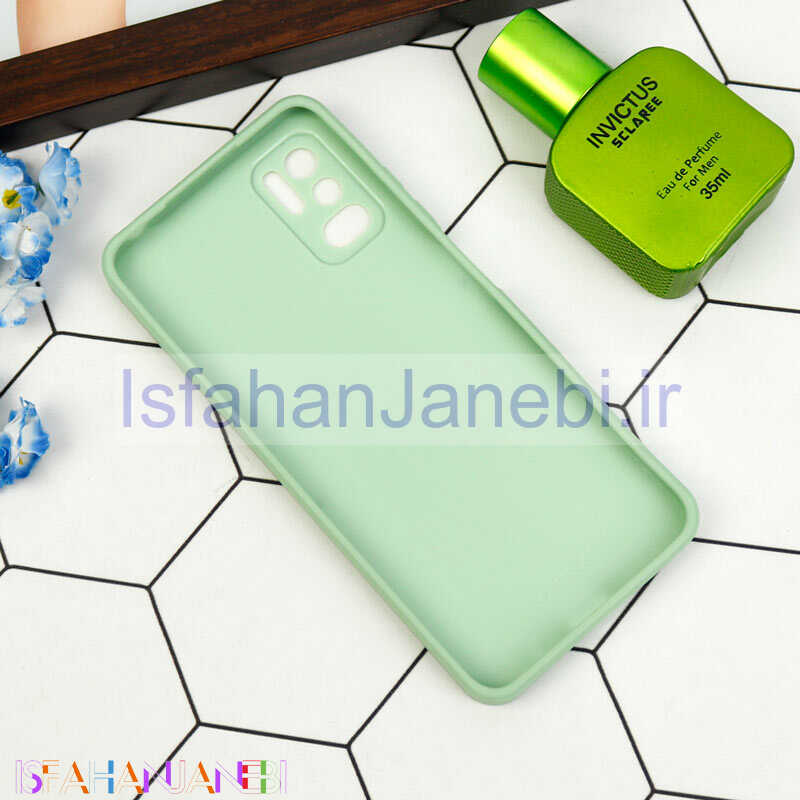 اصفهان جانبی-قاب طرحدار پشت گلسی محافظ لنزدار Xiaomi Redmi Note 10 5G