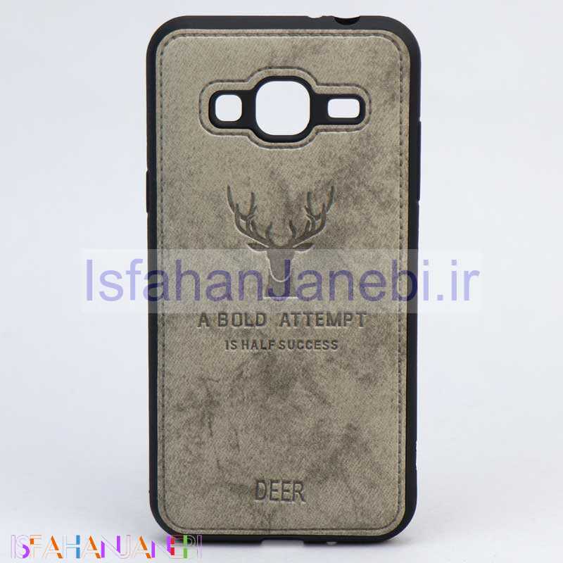 اصفهان جانبی-قاب چرمی طرح گوزن Samsung J3 طوسی